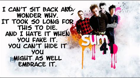 with you lyrics sum 41